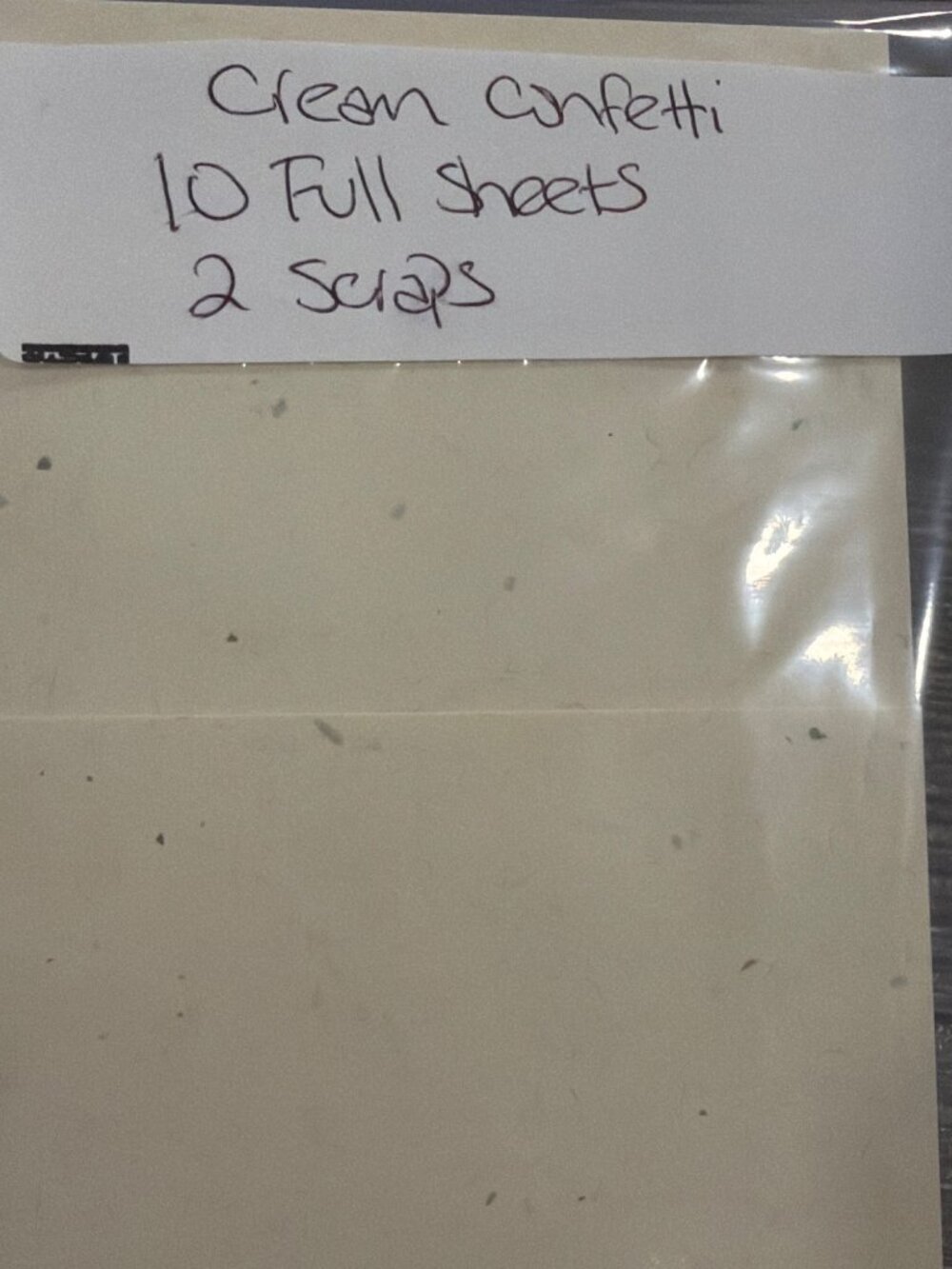 Stampin' Up! Vintage Cream Confetti Cardstock Paper 10 Sheets+ 8.5x11